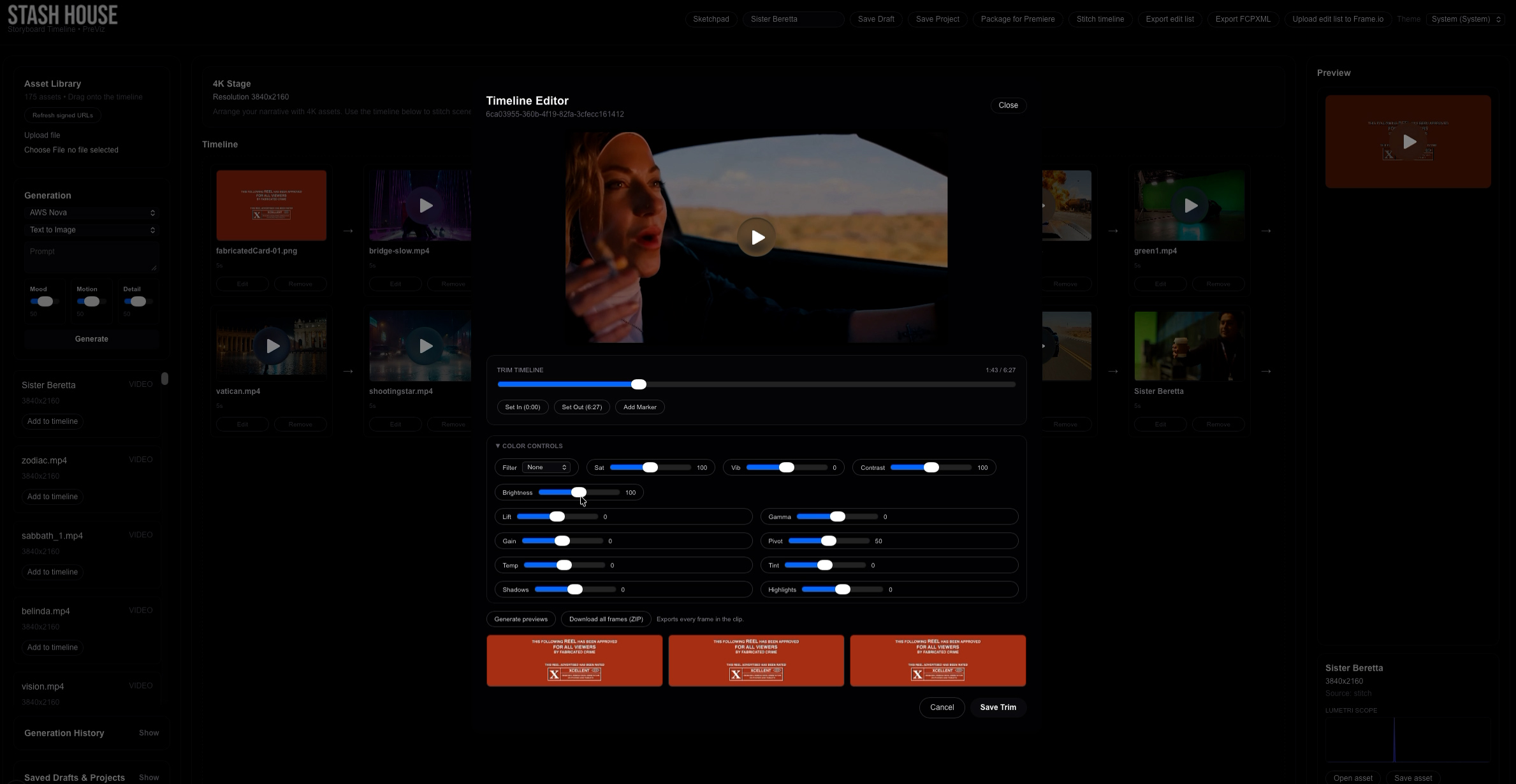 Compose and edit storyboards